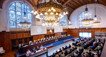 View of the ICJ courtroom Wednesday 23 July 2025
