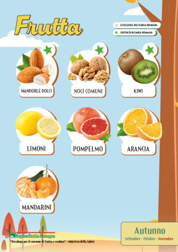Stagionalità dei prodotti ortofrutticoli di novembre in emilia romagna